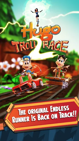 Hugo Troll Race 2: Rail Rush [MOD: безлимитные деньги и жизни] Screenshot 1