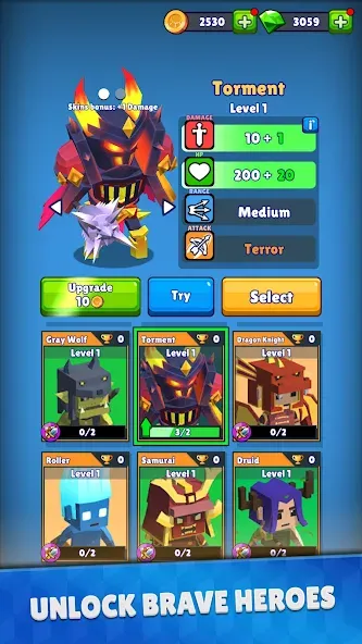 Hunt Royale: Action RPG Battle [MOD: безлимитные деньги и все герои] Screenshot 4