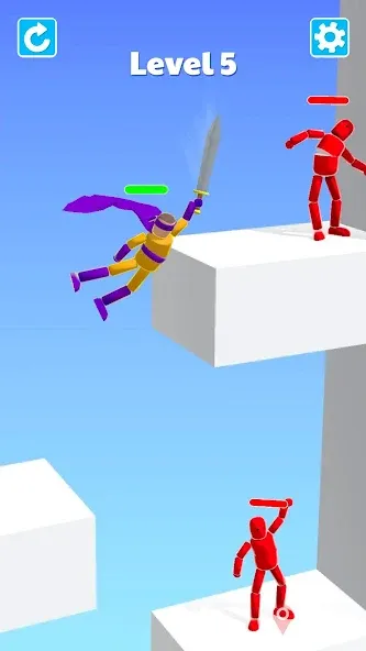 Ragdoll ninja: Imposter hero [MOD: безлимитные деньги и все уровни] Screenshot 2