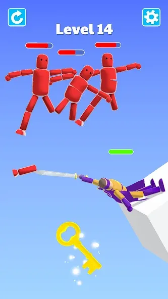 Ragdoll ninja: Imposter hero [MOD: безлимитные деньги и все уровни] Screenshot 3