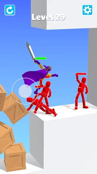 Ragdoll ninja: Imposter hero [MOD: безлимитные деньги и все уровни] Screenshot 5