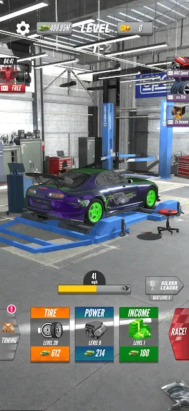 Dyno 2 Race - Car Tuning [MOD: безлимитные деньги и улучшенный тюнинг] Screenshot 2