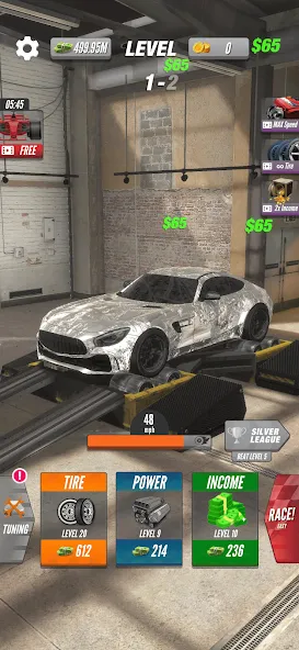 Dyno 2 Race - Car Tuning [MOD: безлимитные деньги и улучшенный тюнинг] Screenshot 3