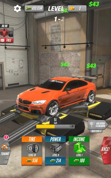 Dyno 2 Race - Car Tuning [MOD: безлимитные деньги и улучшенный тюнинг] Screenshot 5