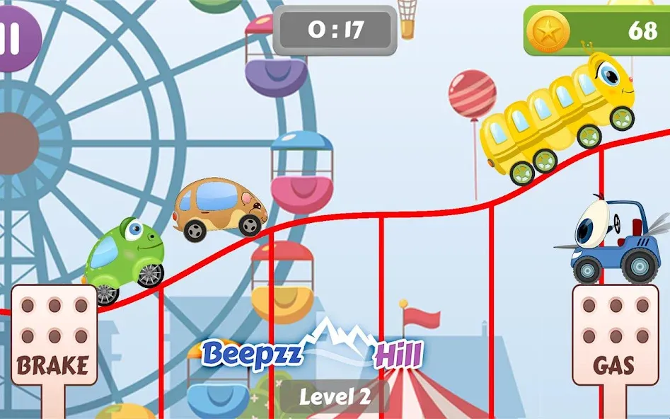 Car Racing game for toddlers [MOD: без рекламы и все машины открыты] Screenshot 1