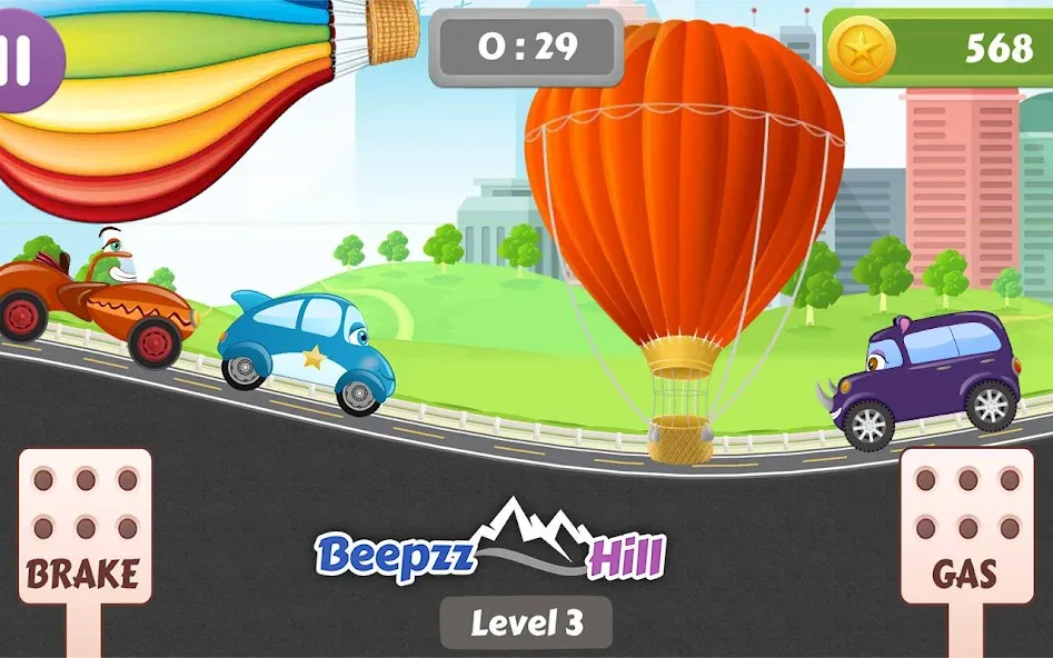 Car Racing game for toddlers [MOD: без рекламы и все машины открыты] Screenshot 2
