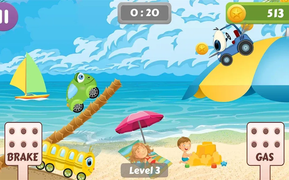 Car Racing game for toddlers [MOD: без рекламы и все машины открыты] Screenshot 4