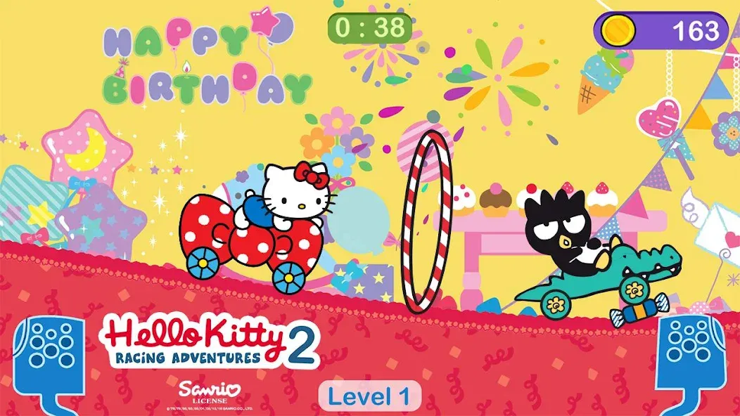 Hello Kitty games - car game [MOD: безлимитные монеты и все машины открыты] Screenshot 1