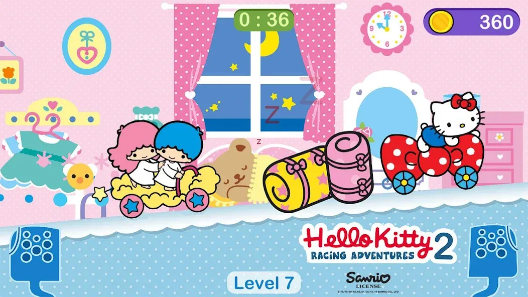 Hello Kitty games - car game [MOD: безлимитные монеты и все машины открыты] Screenshot 4