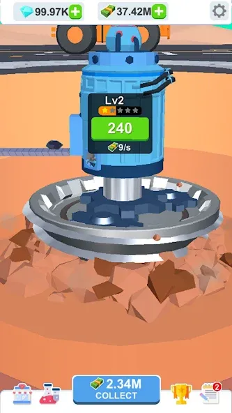 Idle Dig Factory [MOD: безлимитные деньги и ресурсы] Screenshot 1