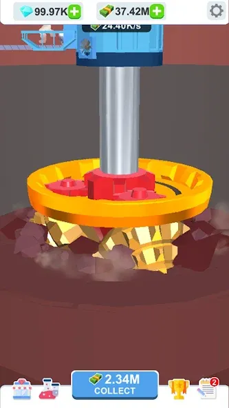 Idle Dig Factory [MOD: безлимитные деньги и ресурсы] Screenshot 5