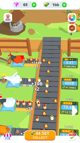 Idle Egg Factory [MOD: безлимитные деньги и ресурсы] Screenshot 1