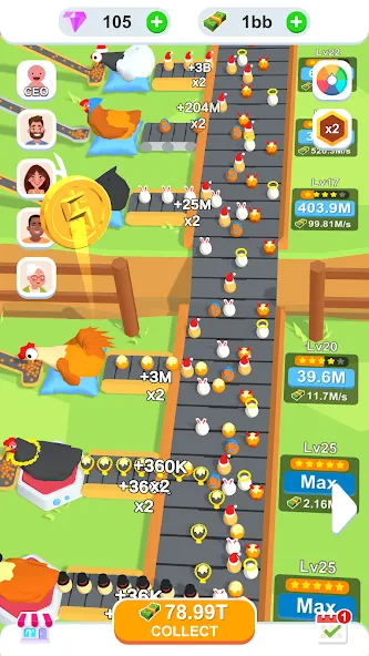 Idle Egg Factory [MOD: безлимитные деньги и ресурсы] Screenshot 3