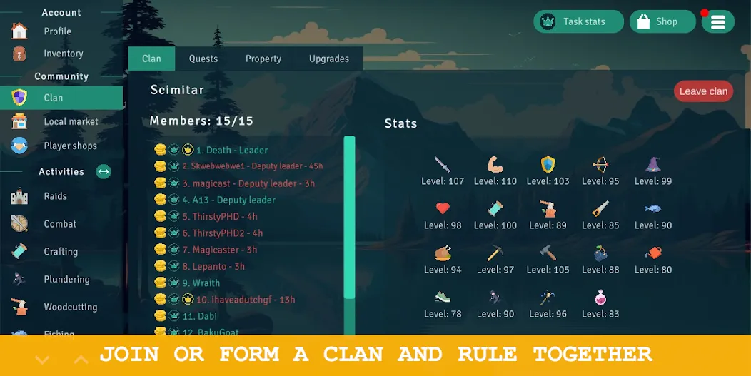 Idle Clans - MMORPG [MOD: безлимитные деньги и ресурсы] Screenshot 2