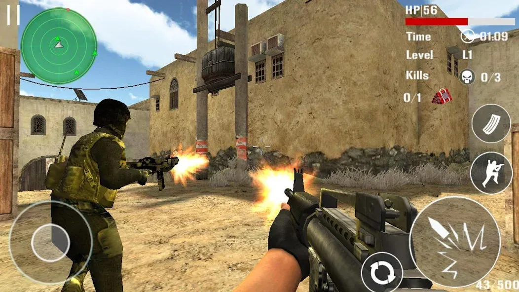 Gun Strike Shoot 3D [MOD: безлимитные деньги и оружие] Screenshot 1