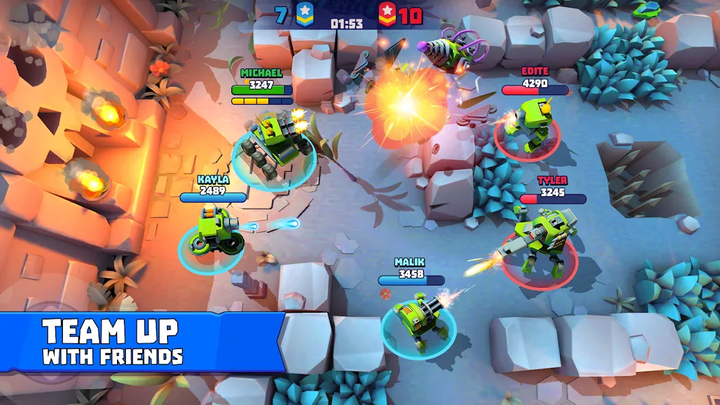 Tanks a Lot - 3v3 Battle Arena [MOD: безлимитные деньги и всё открыто] Screenshot 3