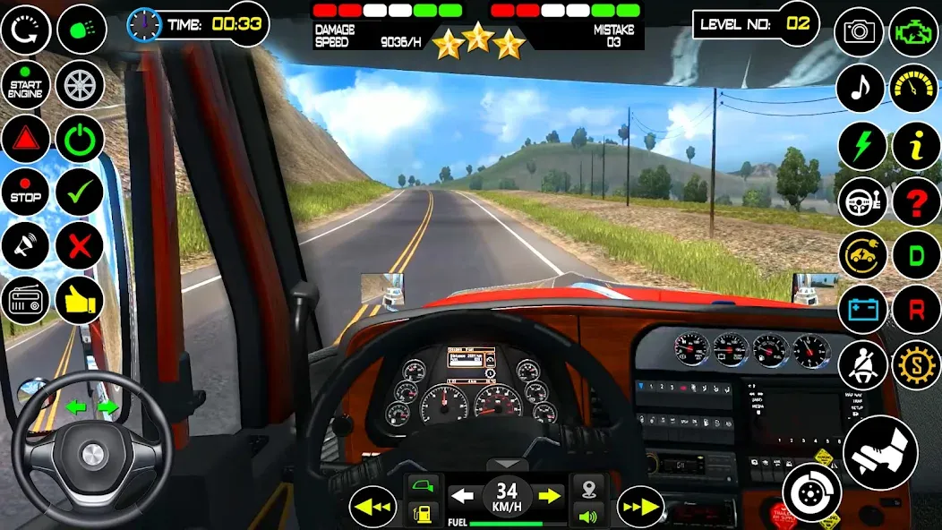 US Truck Driving Cargo Game 3D [MOD: безлимитные деньги и топливо] Screenshot 4