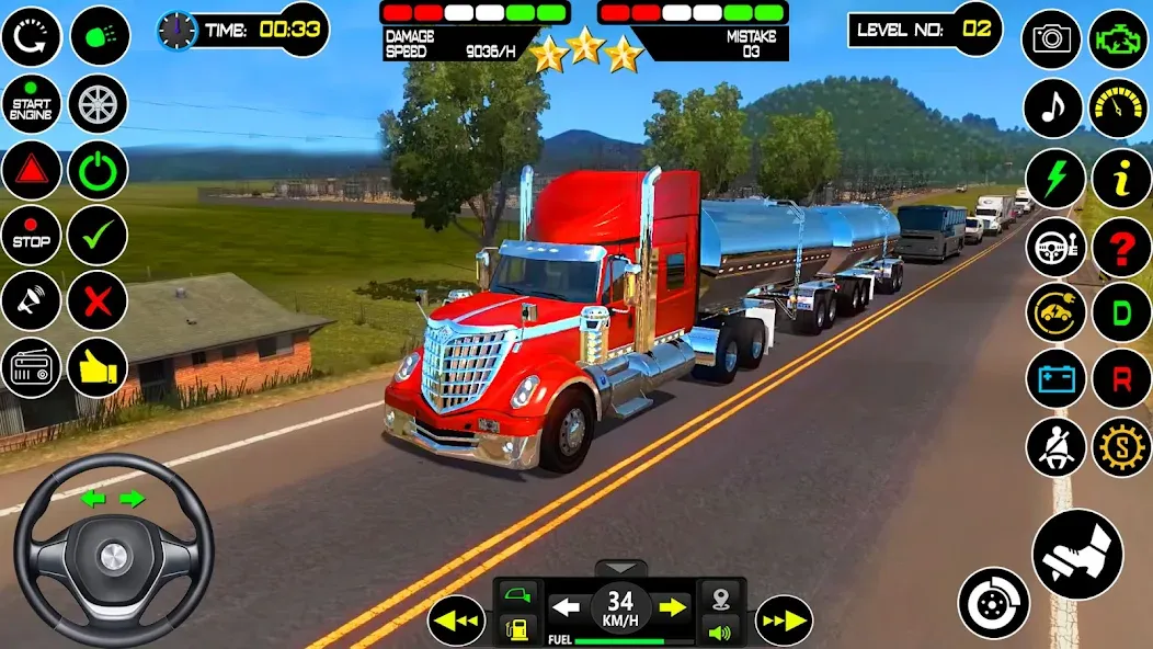 US Truck Driving Cargo Game 3D [MOD: безлимитные деньги и топливо] Screenshot 5