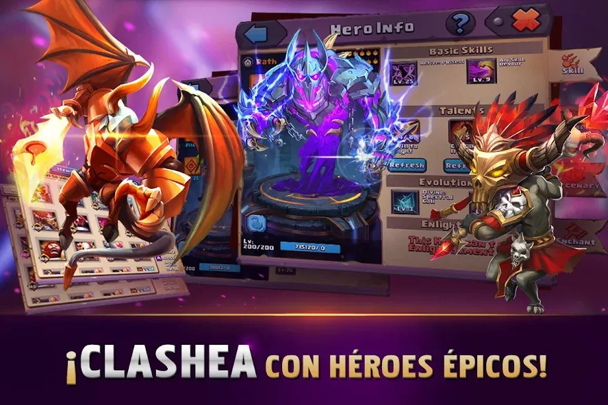 Clash of Lords 2: Español [MOD: безлимитные ресурсы и усиленные герои] Screenshot 2