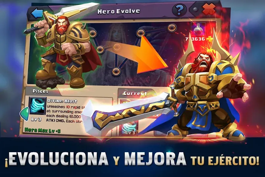 Clash of Lords 2: Español [MOD: безлимитные ресурсы и усиленные герои] Screenshot 3