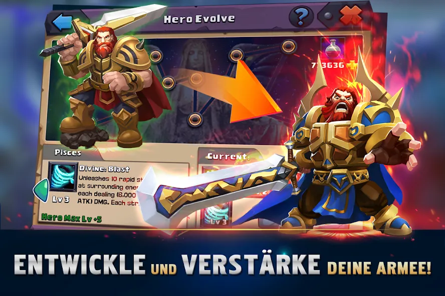 Clash of Lords 2: Ehrenkampf [MOD: безлимитные ресурсы и усиленные герои] Screenshot 1
