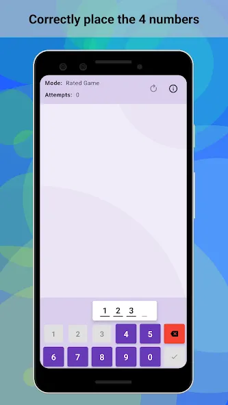 Mastermind Puzzle [MOD: подсказки и безлимитные попытки] Screenshot 2