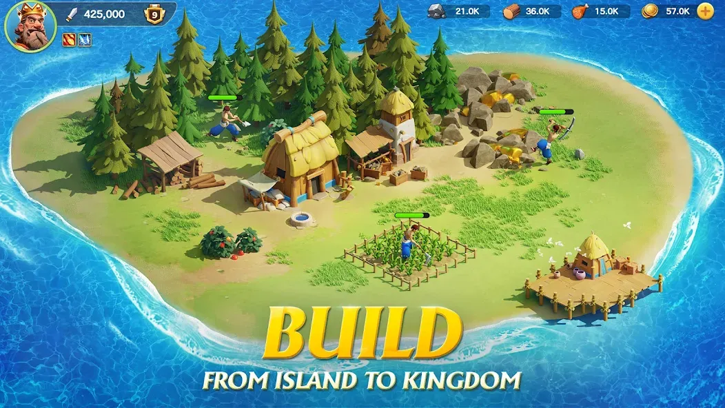Kingdom Adventure Saga [MOD: безлимитные ресурсы и усиленная армия] Screenshot 1