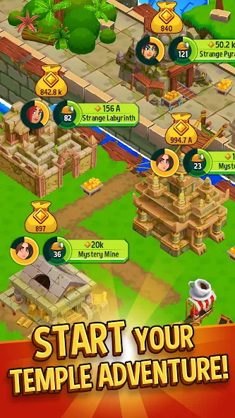 Temple Run: Idle Explorers [MOD: безлимитные деньги и алмазы] Screenshot 1