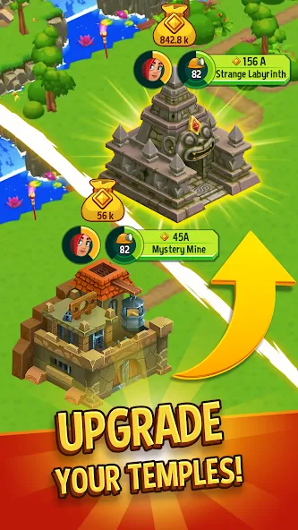 Temple Run: Idle Explorers [MOD: безлимитные деньги и алмазы] Screenshot 5