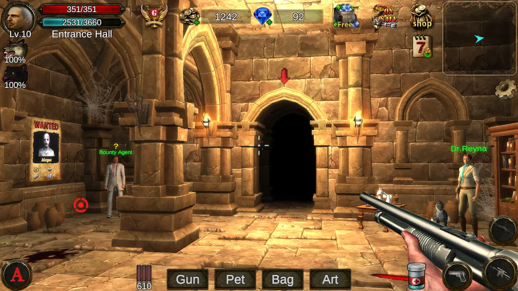Dungeon Shooter : Dark Temple [MOD: безлимитные деньги и патроны] Screenshot 1