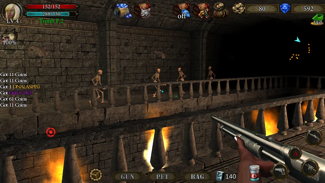 Dungeon Shooter : Dark Temple [MOD: безлимитные деньги и патроны] Screenshot 3