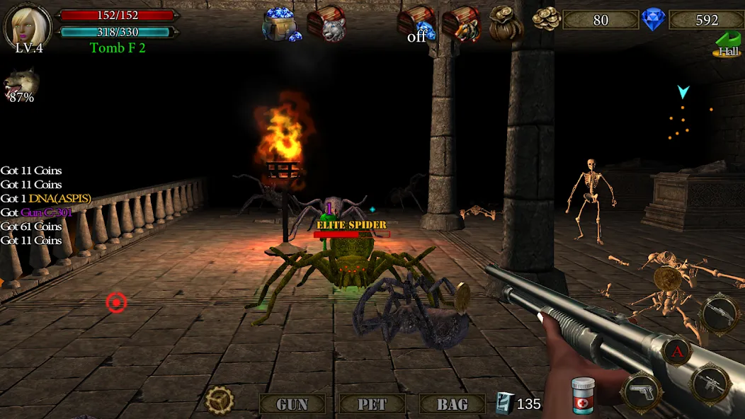 Dungeon Shooter : Dark Temple [MOD: безлимитные деньги и патроны] Screenshot 5