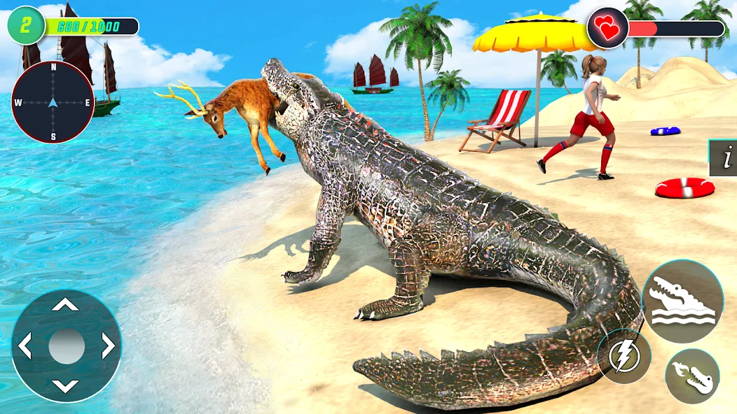 Crocodile Games: Animal Games [MOD: новые крокодильи приключения без ограничений] Screenshot 1