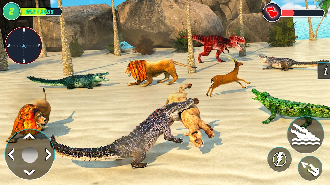 Crocodile Games: Animal Games [MOD: новые крокодильи приключения без ограничений] Screenshot 3