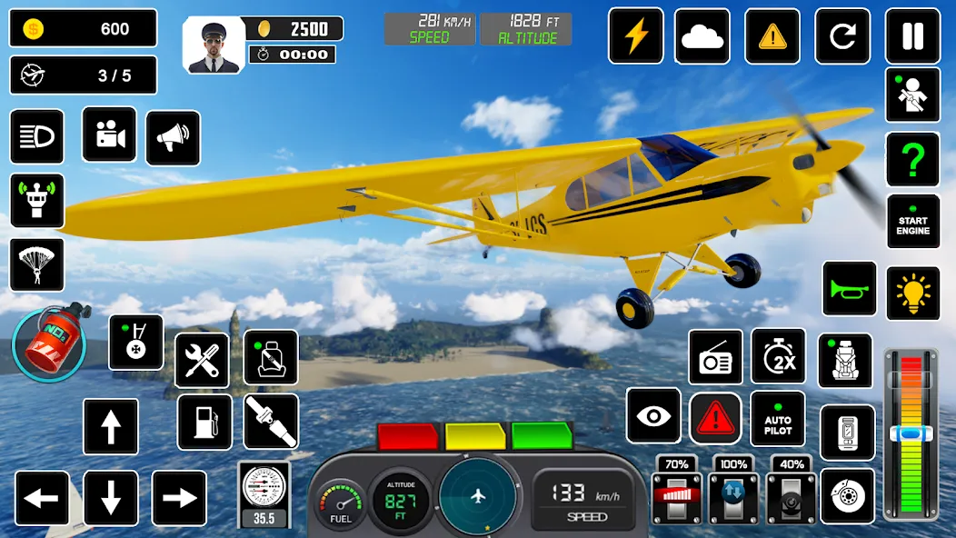 Pilot Flight Simulator Games [MOD: бесконечное топливо и новые самолёты] Screenshot 5
