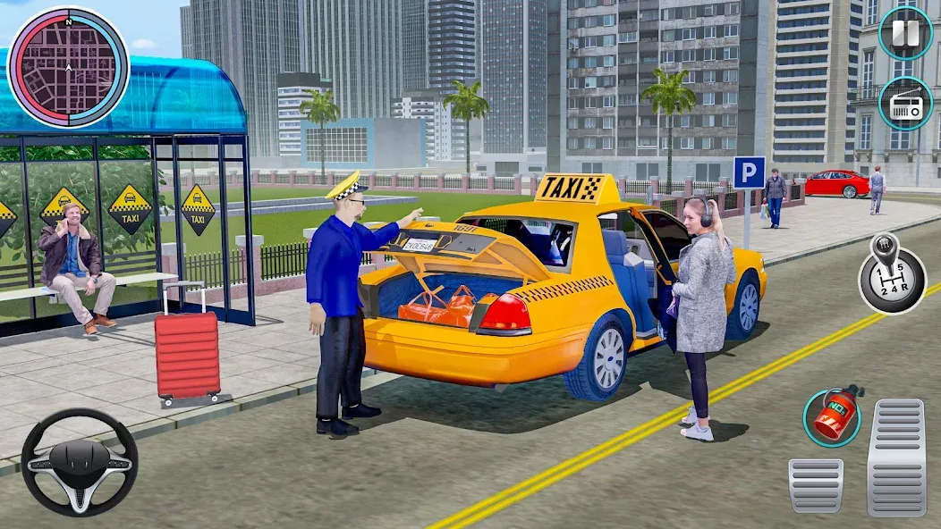 City Taxi Driving: Taxi Games [MOD: безлимитные деньги и топливо] Screenshot 3