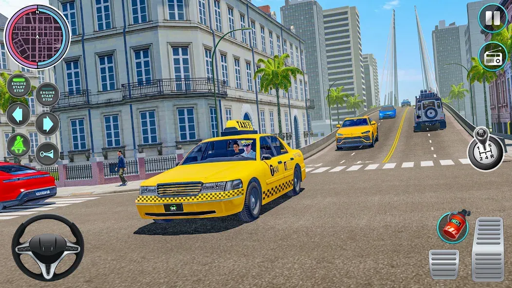 City Taxi Driving: Taxi Games [MOD: безлимитные деньги и топливо] Screenshot 4
