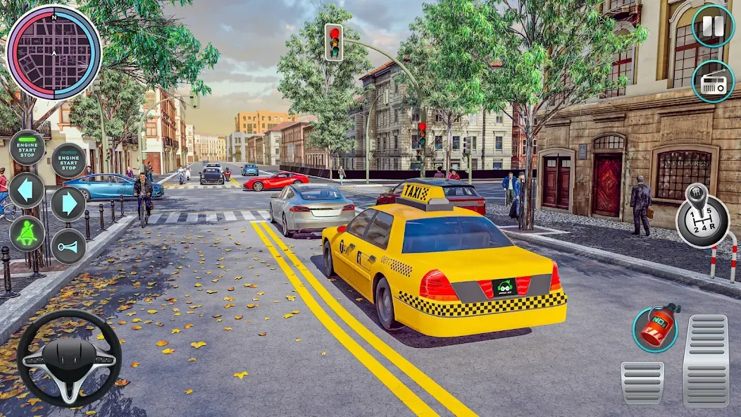 City Taxi Driving: Taxi Games [MOD: безлимитные деньги и топливо] Screenshot 5