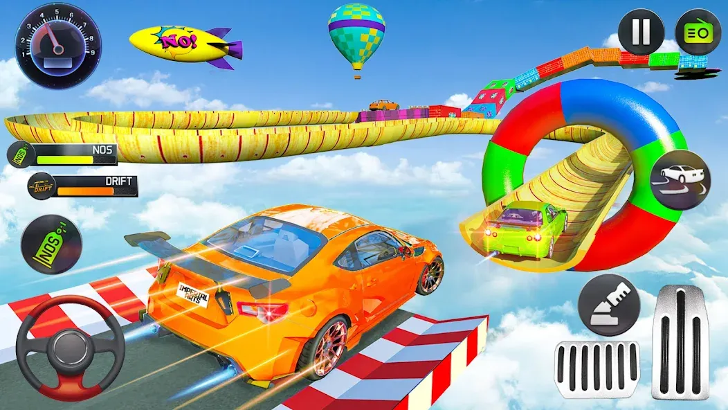 Mega Ramp Car Stunts Race Game [MOD: безлимитные деньги и все машины открыты] Screenshot 1