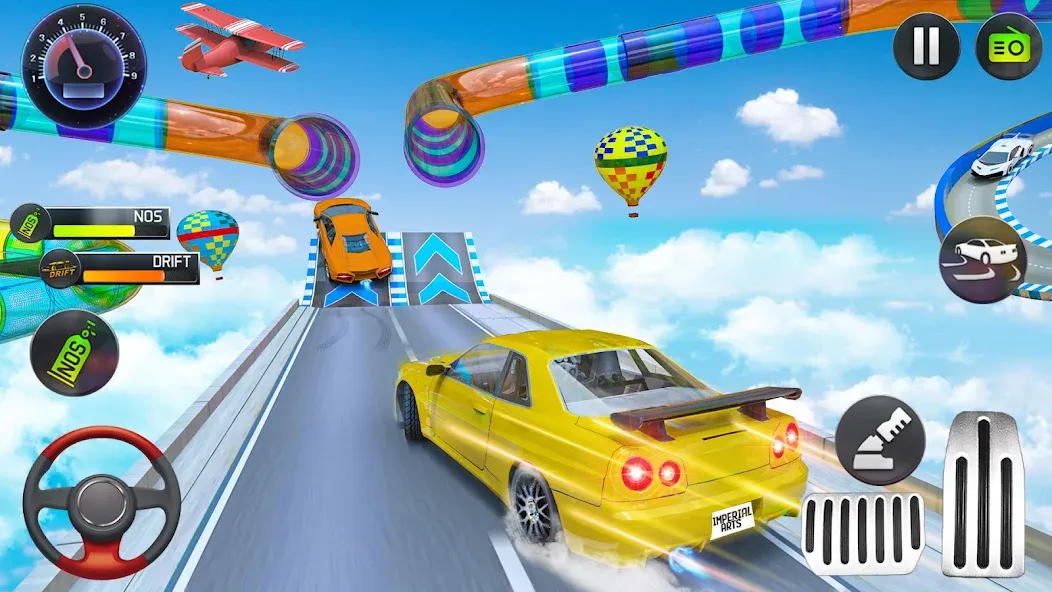 Mega Ramp Car Stunts Race Game [MOD: безлимитные деньги и все машины открыты] Screenshot 2