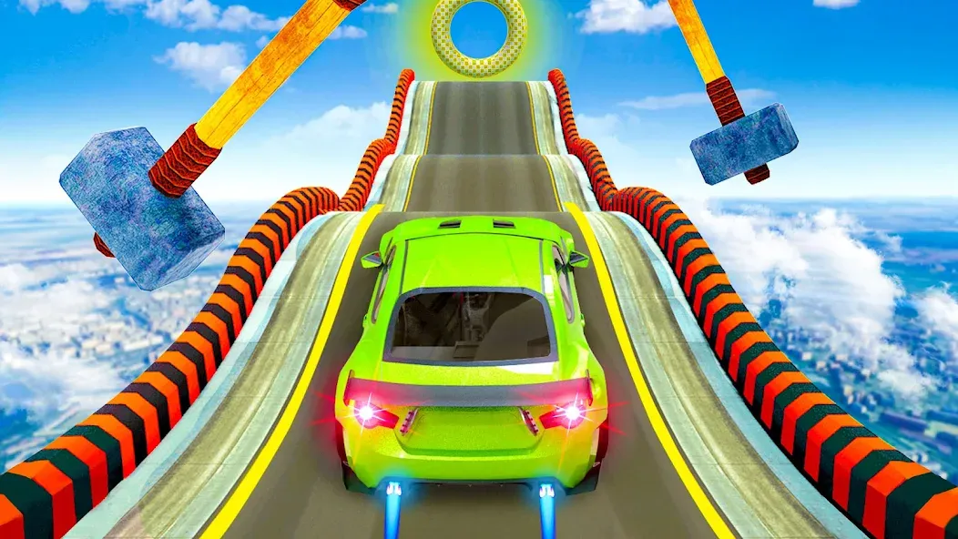 Mega Ramp Car Stunts Race Game [MOD: безлимитные деньги и все машины открыты] Screenshot 5