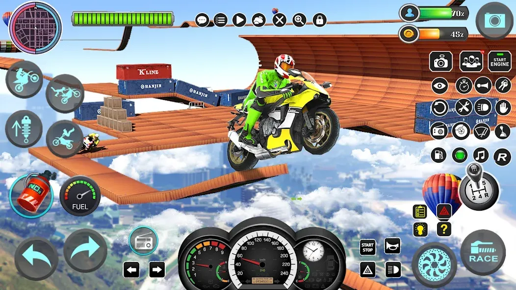 Mega Ramp Bike Stunts Games 3D [MOD: безлимитные деньги и все байки открыты] Screenshot 5