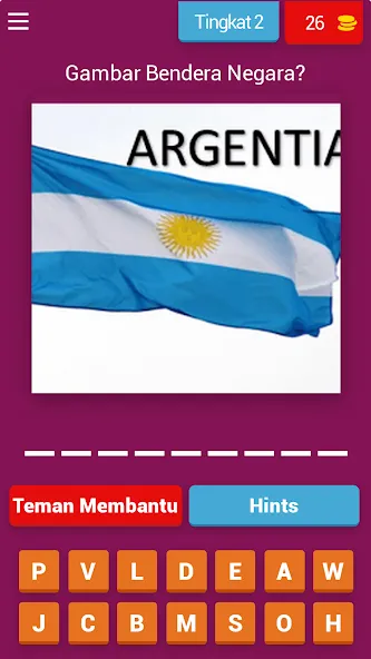 Tebak Gambar Bendera [MOD: открыты все уровни и подсказки] Screenshot 3
