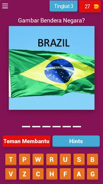Tebak Gambar Bendera [MOD: открыты все уровни и подсказки] Screenshot 4
