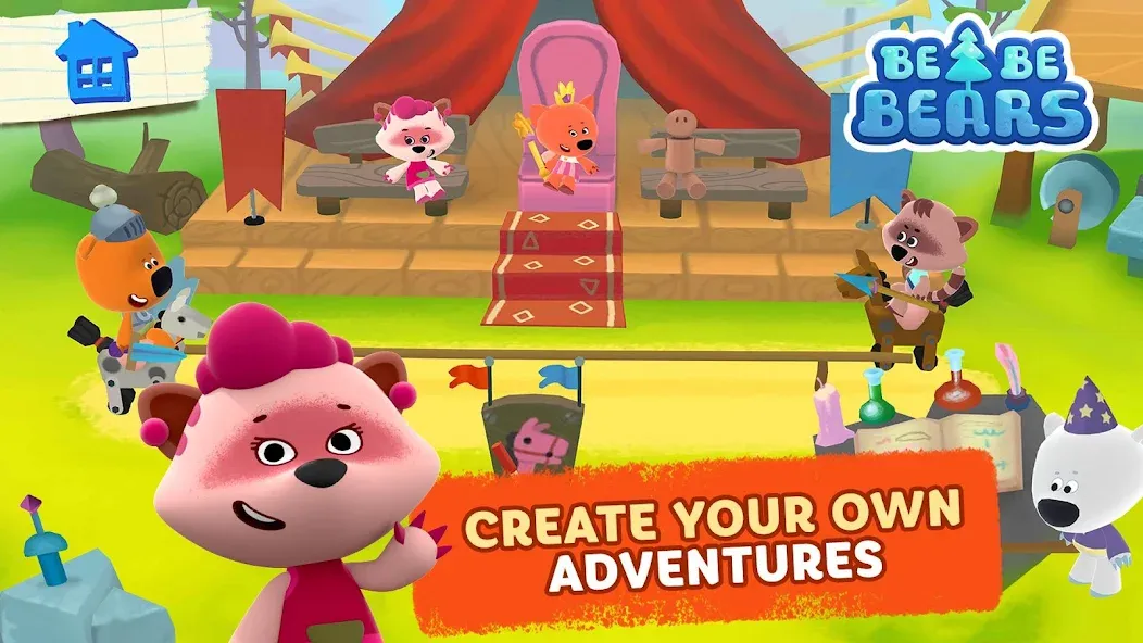 Be-be-bears - Creative world [MOD: творческий мир с открытыми возможностями] Screenshot 4