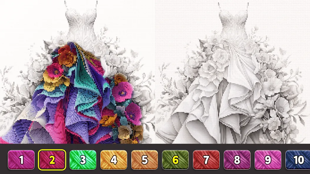 Cross Stitch: Color by Number [MOD: без рекламы и все узоры открыты] Screenshot 2