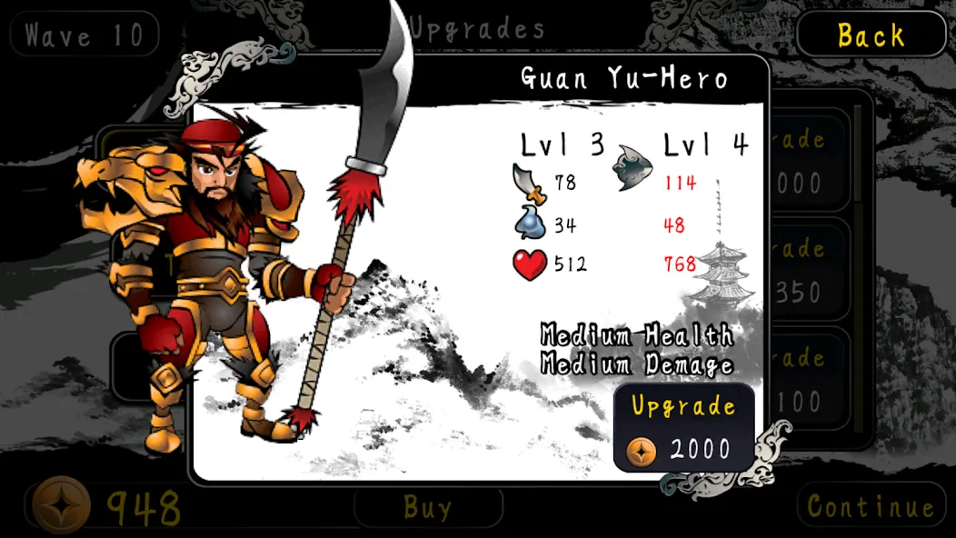 Three Kingdoms Defense [MOD: безлимитные ресурсы и мощные герои] Screenshot 4