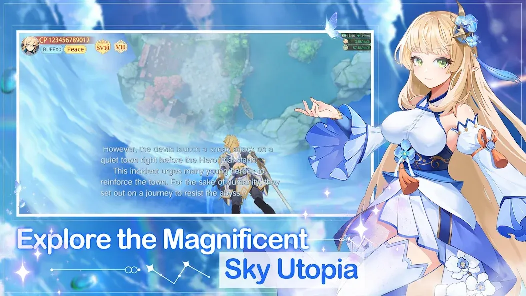Sky Utopia [MOD: безлимитные ресурсы и усиленные герои] Screenshot 2
