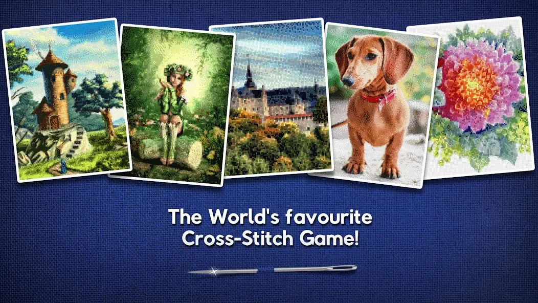 Cross-Stitch World [MOD: безлимитные нитки и открыты все узоры] Screenshot 1