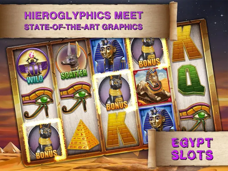 Egypt Slots Casino Machines [MOD: безлимитные монеты и бонусы] Screenshot 3